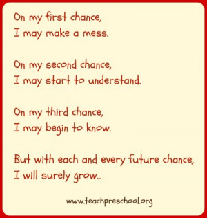 But the greatest chance you can take in preschool is to take no ...
