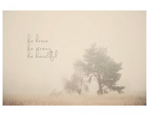 winter fog tree inspirational quote color photo print - whimsical fine ...