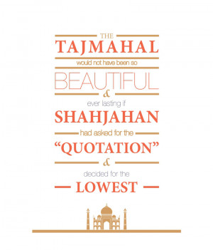 Lab No. 4 Taj Mahal Wonders Of World Quotes Typography Print Poster ...