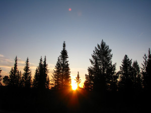 Midnight sun at Jokkmokk