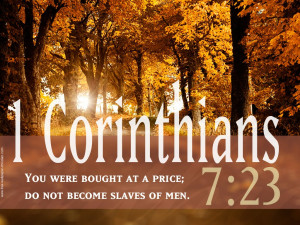 You were bought at a price;