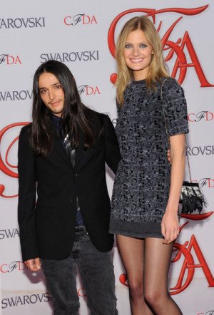 Olivier Theyskens and Constance Jablonski attend the 2012 CFDA Fashion ...