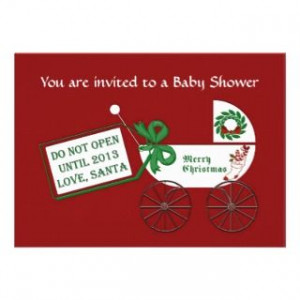 2013 Baby Due Christmas baby shower invitation