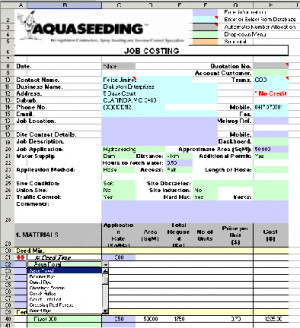 Aquaseeding Job-Quote-Record