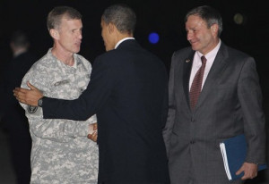 General McChrystal with President Barack Obama and U.S. Ambassador to ...