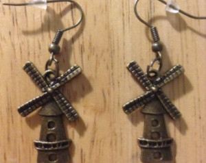Don Quijote Windmill Earrings