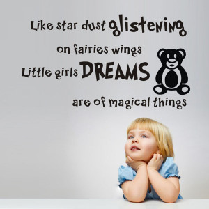 Little girls dreams Sweet Dream quote for home decor living room wall ...