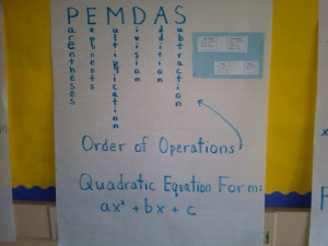 PEMDAS – Order of operations & Quadratic Equation Form in Ms. Simmon ...