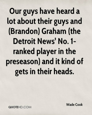 Our guys have heard a lot about their guys and (Brandon) Graham (the ...