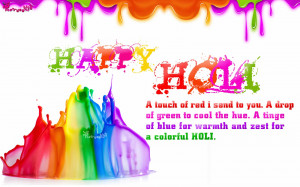 Happy Holi Wallpaper with Quote Holi Animated Wishes Shayari Image ...