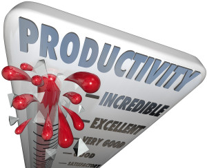 Get a different Perspective: The Word Productivity On A Thermometer