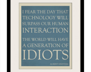 Albert Einstein Quote, Typographic Poster, Print, Technology, Digital ...