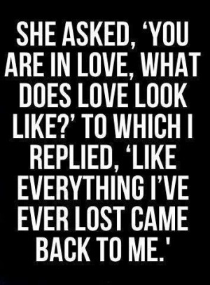 What does love look like...