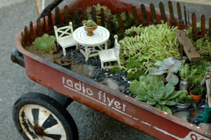 Radio Flyer' fairy garden.