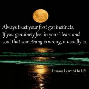 always trust your first instinct