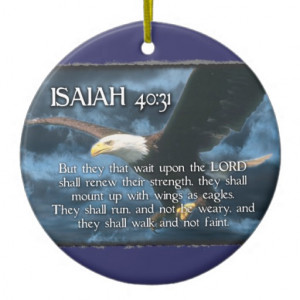 Isaiah 40:31 ORNAMENT - BIBLE VERSE Eagle Wings