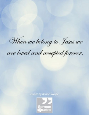 When we belong to Jesus