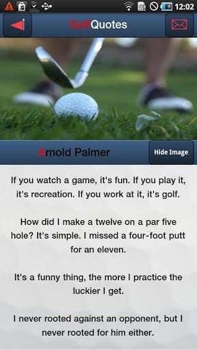 View bigger - Golf Quotes Top 10 for Android screenshot