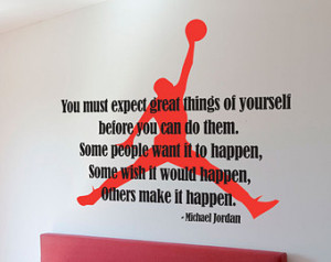 Michael Jordan Typographic Quote - Air Jordan Silhouette Basketball ...