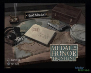 ... completes the option you select like medal of honor frontline s menu