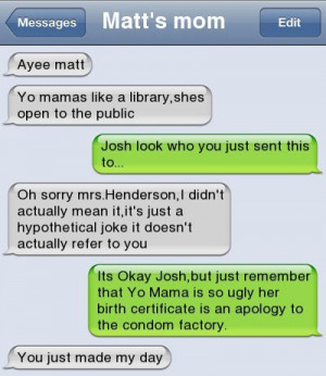 Funny Text Message – Yo Momma