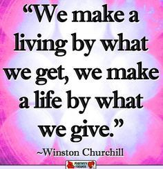 GIVING IS TRUE HAVING,