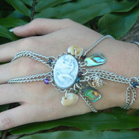 mermaid abalone slave bracelet abalone mermaid jewelry siren cameo ...