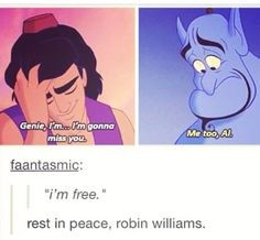 robin Williams, this is so sad, you made me laugh so many times ...