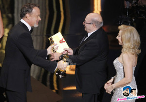 Tom Hanks presents the Oscar for the Best Art Direction for the work ...