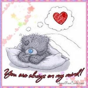 Ecard you always on my mind teddy bear