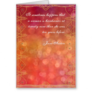 Jane Austen Quote Birthday Card CUSTOMIZED