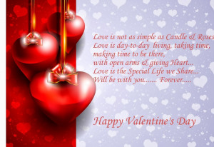 Valentines Day Card With Quote Of Love Image