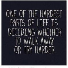 ... probably the hardest relationship decision anyone has to make. More
