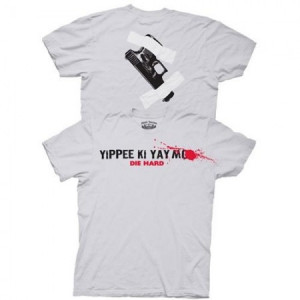 Die Hard Yippee Ki Yay Quote and Gun T-Shirt