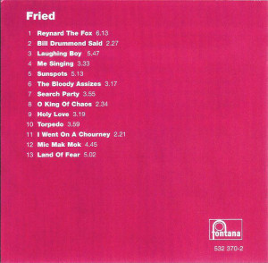 Julian Cope Fried (Another Set) Covers and Liner Notes