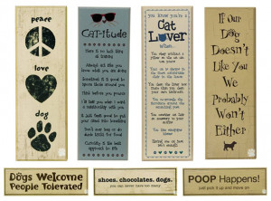 for dogs or cats with these vintage-style wooden signs with quotes ...