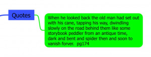 Mind Map branch: When he looked back the old man had set out with his ...