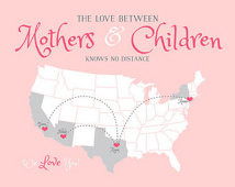 for Mom, Gift from Kids for Mother - Map, Mother Quote, Sentimental ...