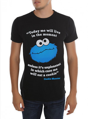 Sesame Street Cookie Monster Quote Slim-Fit T-Shirt SKU : 10095301 $20 ...