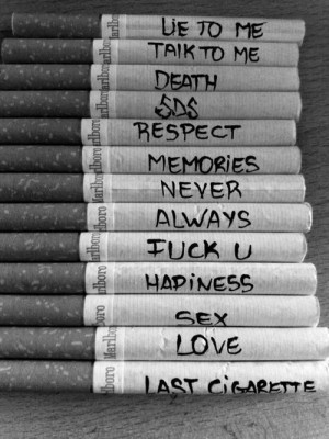 Smoking cigarettes