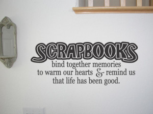 Details about SCRAPBOOKS Bind Together Wall Quotes Vinyl Decal ...