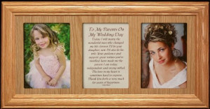 ... Solid Oak Frame ~ WONDERFUL WEDDING GIFT for the PARENTS of the BRIDE