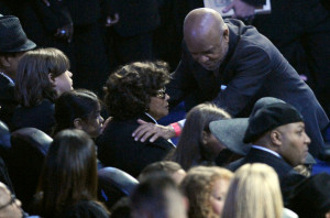 Berry Gordy and Michael Jackson
