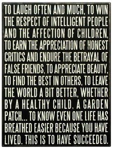 To Laugh Often Box Sign