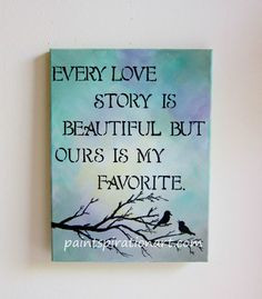 ... 12x16 - Wedding Anniversary Gifts - Love Artwork Love Quotes on Canvas