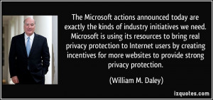 The Microsoft actions announced today are exactly the kinds of ...