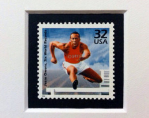 Jesse Owens Running Custom Framed P ostage Stamp Art ...