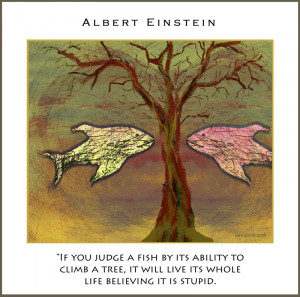 Albert Einstein Fish Climb Tree