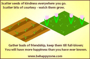 Scatter seeds of kindness! Inspirational poem - poetry quote from ...