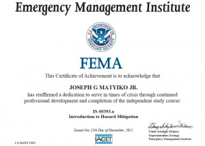 ... Hazard Mitigation. FEMA has reaffirmed EHM’s dedication to serve in